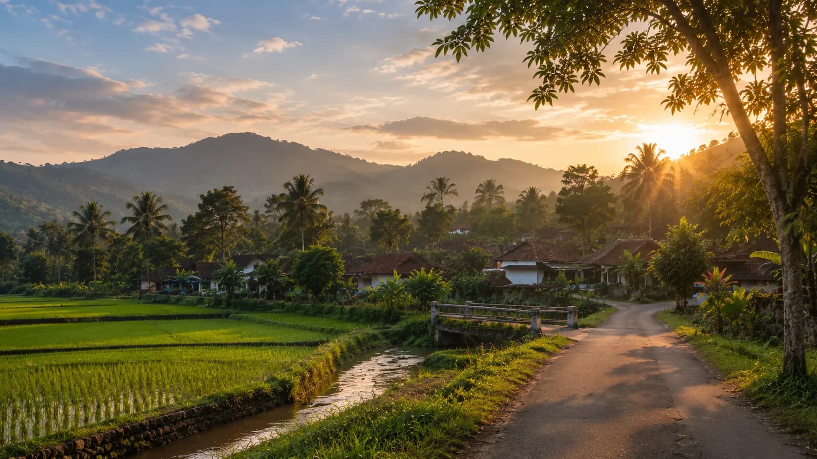 Pemandangan Desa Makmur